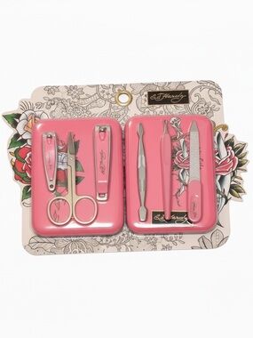 Ed Hardy Pink 6 Piece Manicure Set